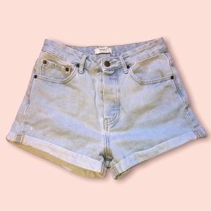 Forever 21 High Waisted Light Washed Jean Shorts